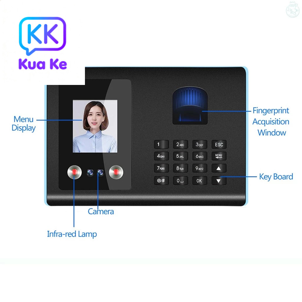 Face Fingerprint Password Recognition Intelligent Attendance Machine ...
