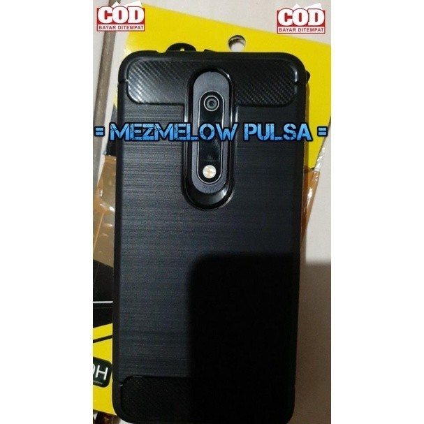Fiber Carbon Case Silikon Softcase Caseng NOKIA 5.1 PLUS / NOKIA X5 - Gambar 2