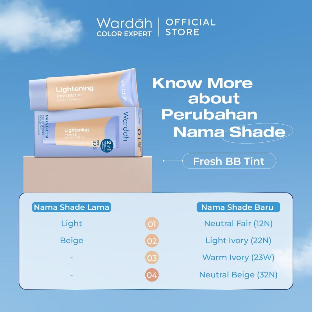 [TOP CREATOR'S PICK!] WARDAH BB Tint Lightening Fresh BB Tint 15ml - Base Makeup Super Ringan yang Diformulasikan dengan SPF 32 PA+++ dan Serum Niacinamide Untuk Hasil Makeup Flawless dan Cerah - Foundation - Tahan Air & Keringat - Tahan Lama- Makeup - Gambar 4