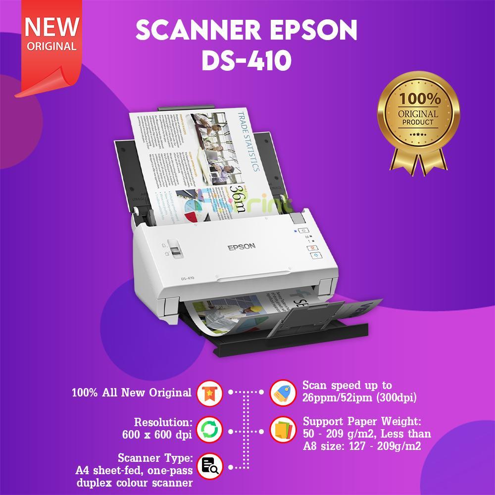 Scanner EPSON DS-410 A4 Duplex Sheet-fed Document 300DPI - EPSON DS410 - Gambar 2
