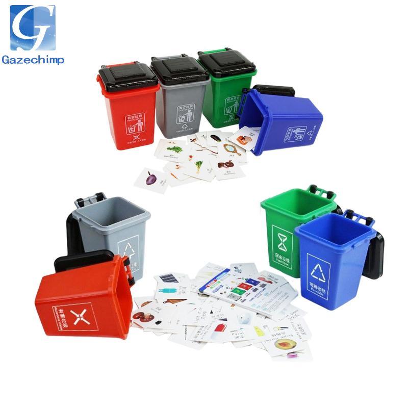 [Gazechimp] Mini Garbage Truck Toy Curbside Garbage Bin Early ...