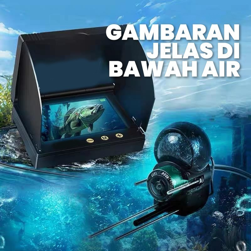 Alat Kamera Bawah Air Pendeteksi Ikan Waterproof Dengan Visual Ultra HD Night Vision Kabel 20 Meter Untuk Memancing Lebih Akurat - Gambar 4