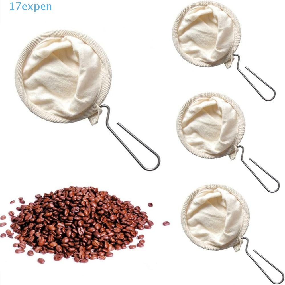 EXPEN Coffee Filter Bag, Reusable Stainless Steel Handle Coffee ...