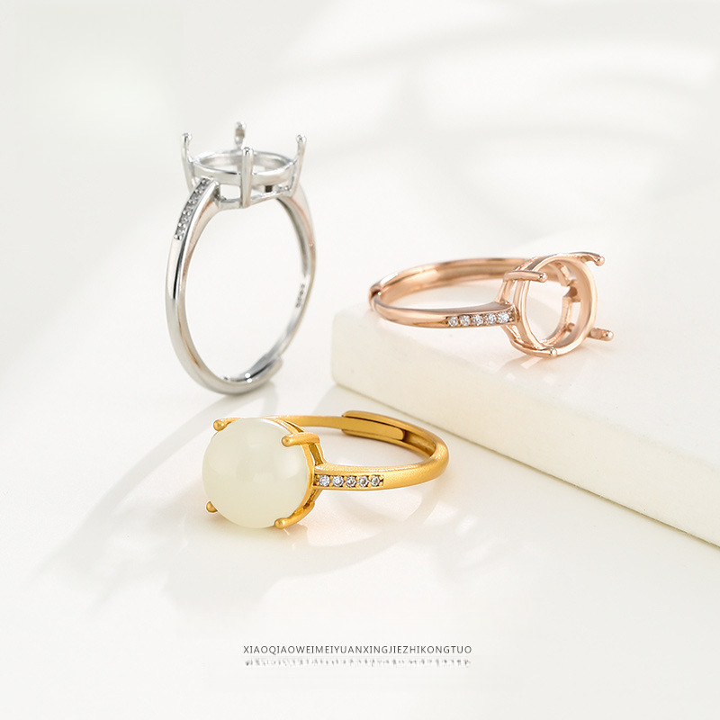 925 Sterling Silver Women's Ring Setting Empty Setting Accessories ...