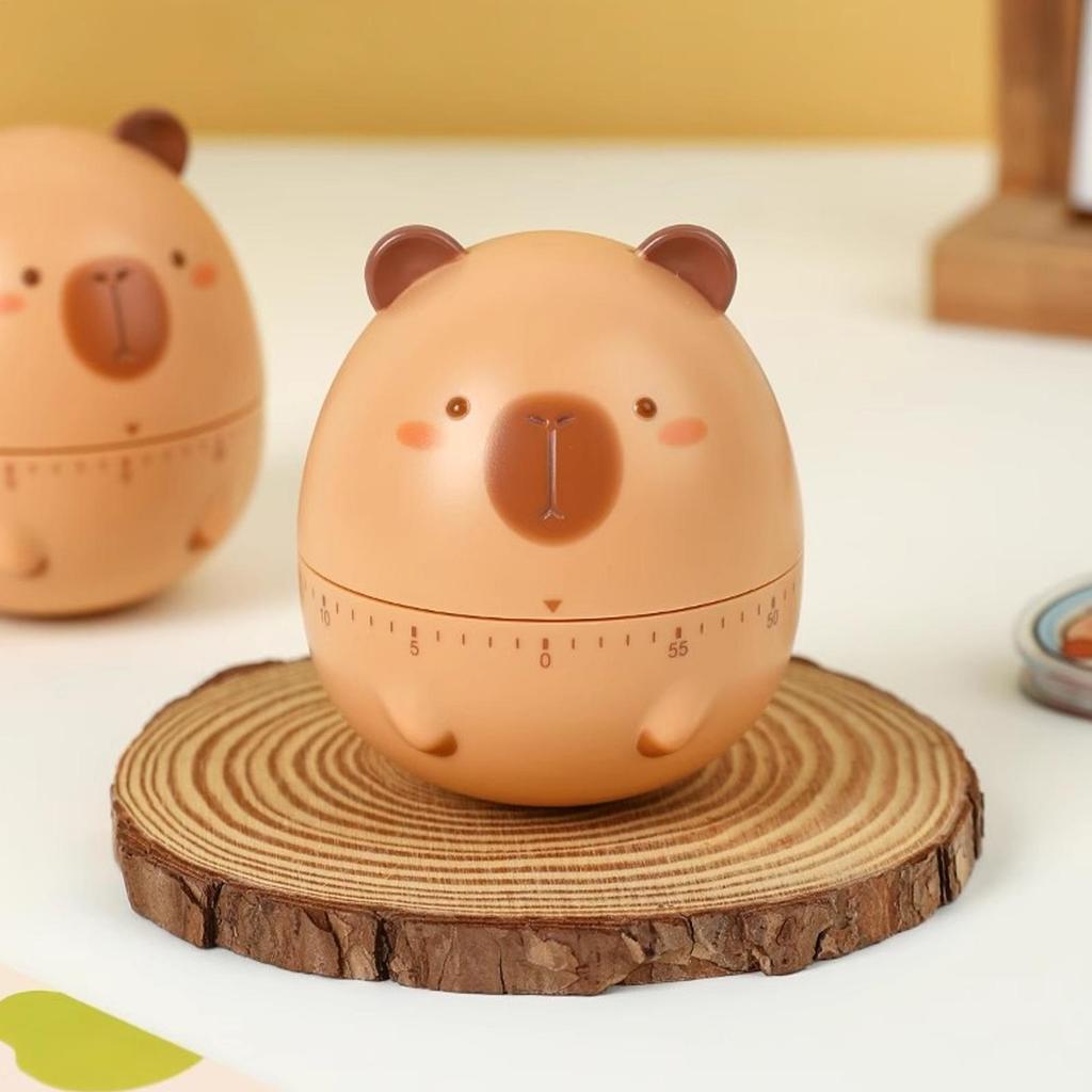 60-Minute Cartoon Capybara Mechanical Timer Stimulating Manual ...