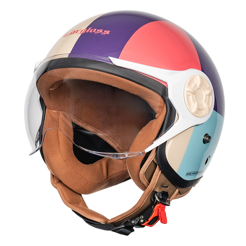 Cargloss YRH Hijab Retro Helm Half Face - Geometric Lucid Dream