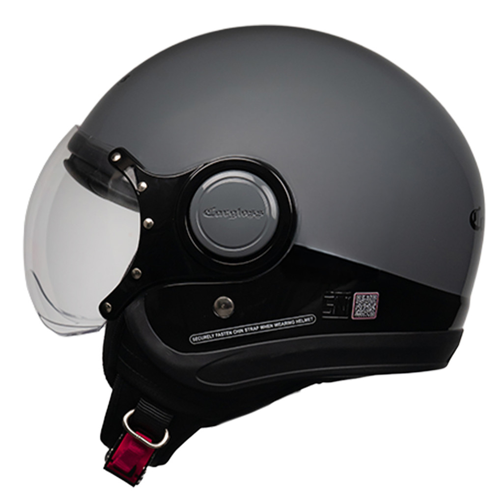 Cargloss M One Retro Helm Half Face - Grey - Gambar 3