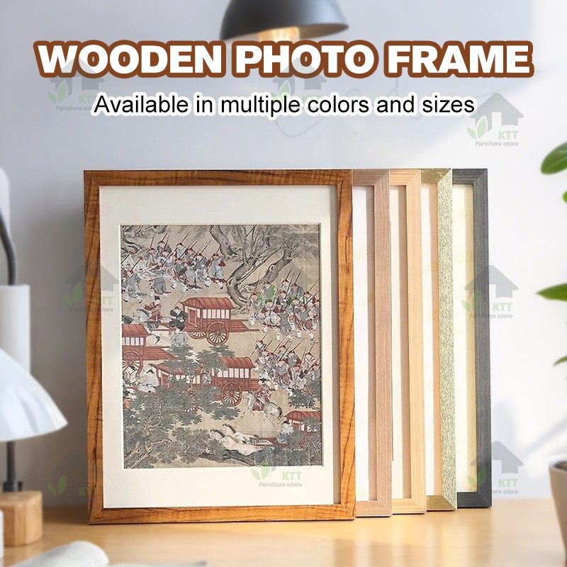 KTT Wooden Photo Frame 4R 5R 6R 8R A3 A4 Poster Frame Puzzle Photo ...