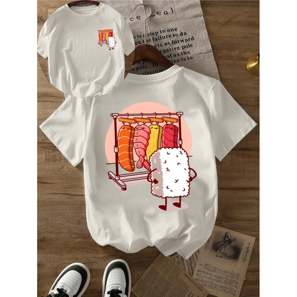 Women's Sushi Short Sleeve T-Shirt-Sushi Roll&Wasabi Shoyu Ginger ...