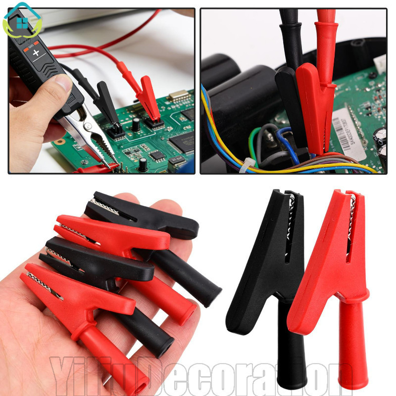 10-2Pcs Alligator Clip Connector - Universal Crocodile Clamps ...
