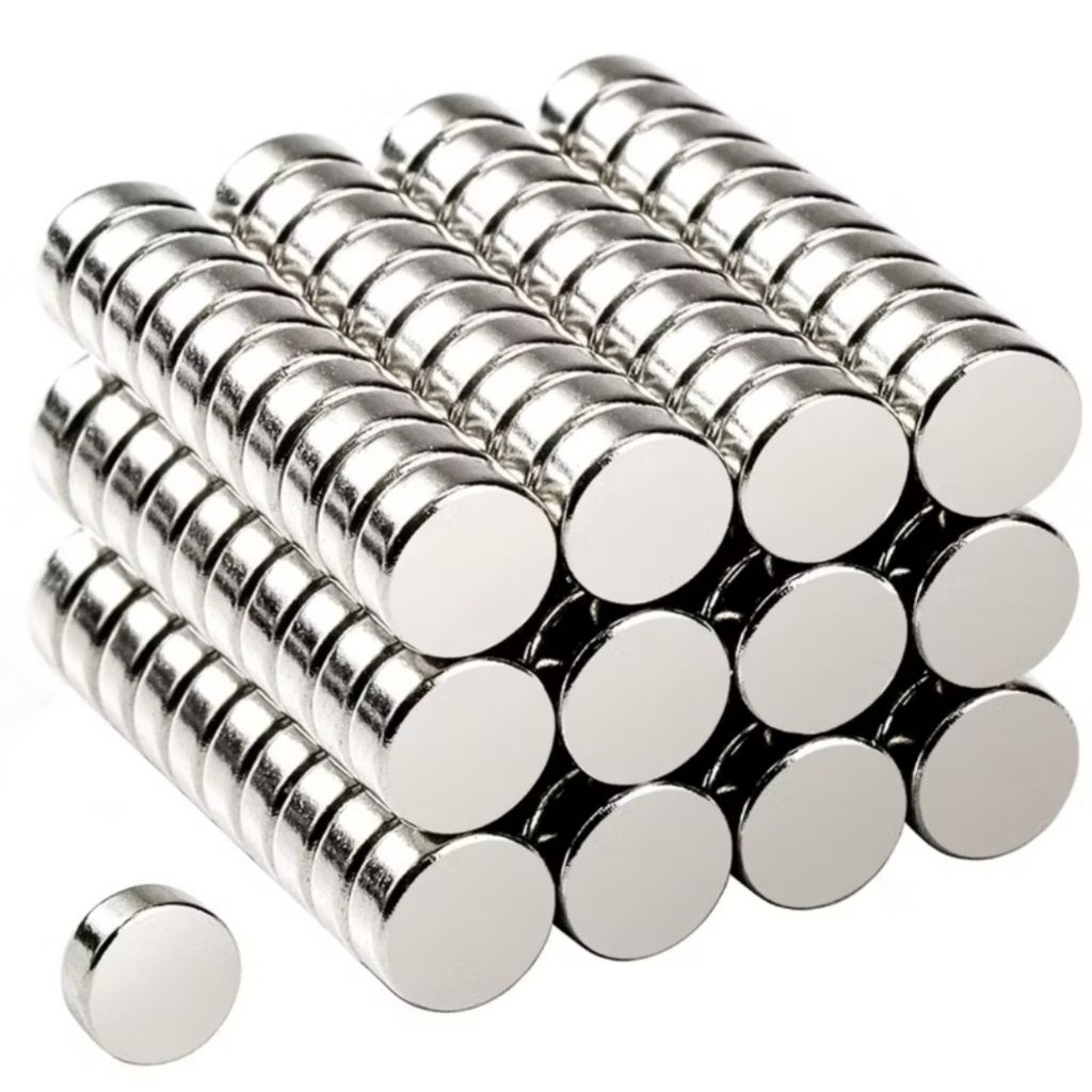 1PCS Magnet Neodymium Strong Ukuran 5x2mm Bentuk Bulat Warna Silver Magnet Disk Super Kuat A158 - Gambar 2
