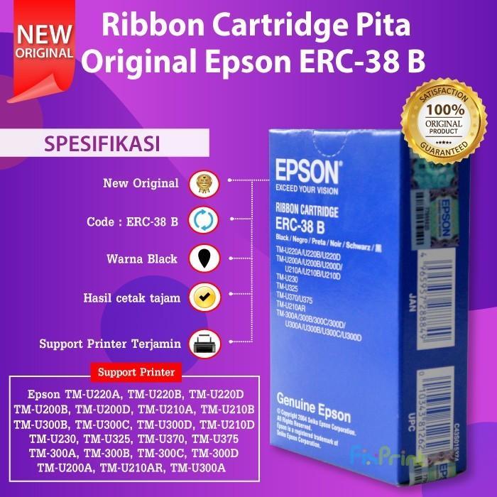 FixPrint Epson ERC-38 B ERC38 Ribbon Cartridge Original Printer TMU220 TMU-220D - Gambar 3