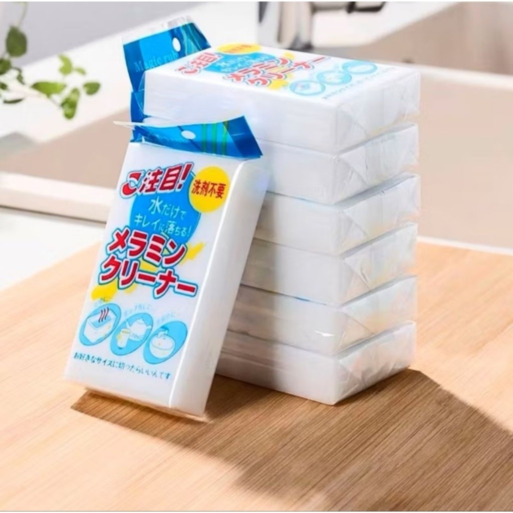 1PCS Spons Busa Ajaib Cuci Piring Serbaguna Sponge Magic Pencuci Perabotan Rumah Spon Nano A133 - Gambar 3