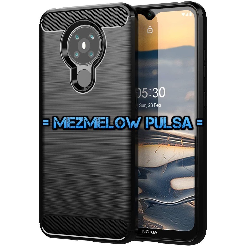 TPU Fiber Carbon Silicone Case Casing Caseng NOKIA 5.3 - Gambar 4