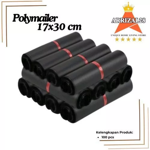PLASTIK SEAL POLYMAILER PAKING ONLINE SHOP UKURAN 17 X 30 CM 1 PAX ISI 100 PCS