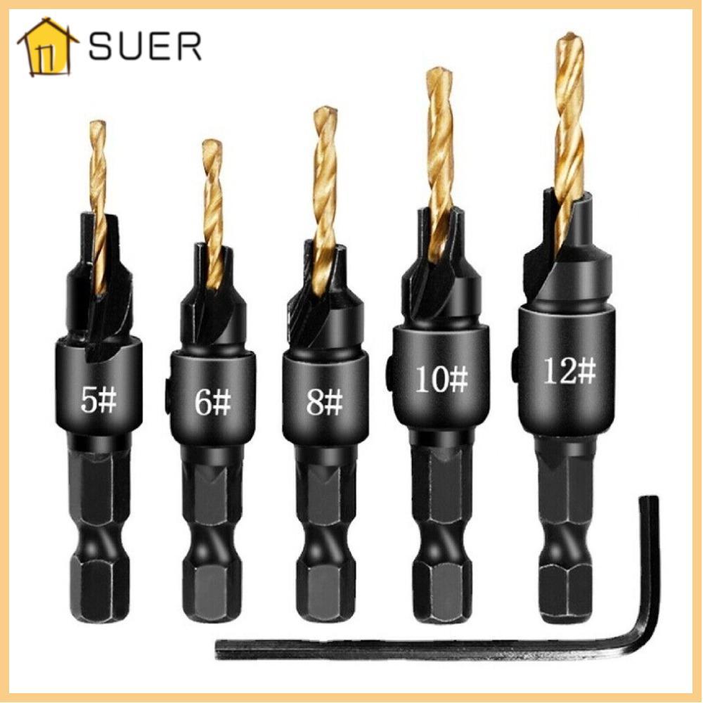 SUER Drill Bit Set, Practical Universal Carpentry Drill Set, Drilling ...