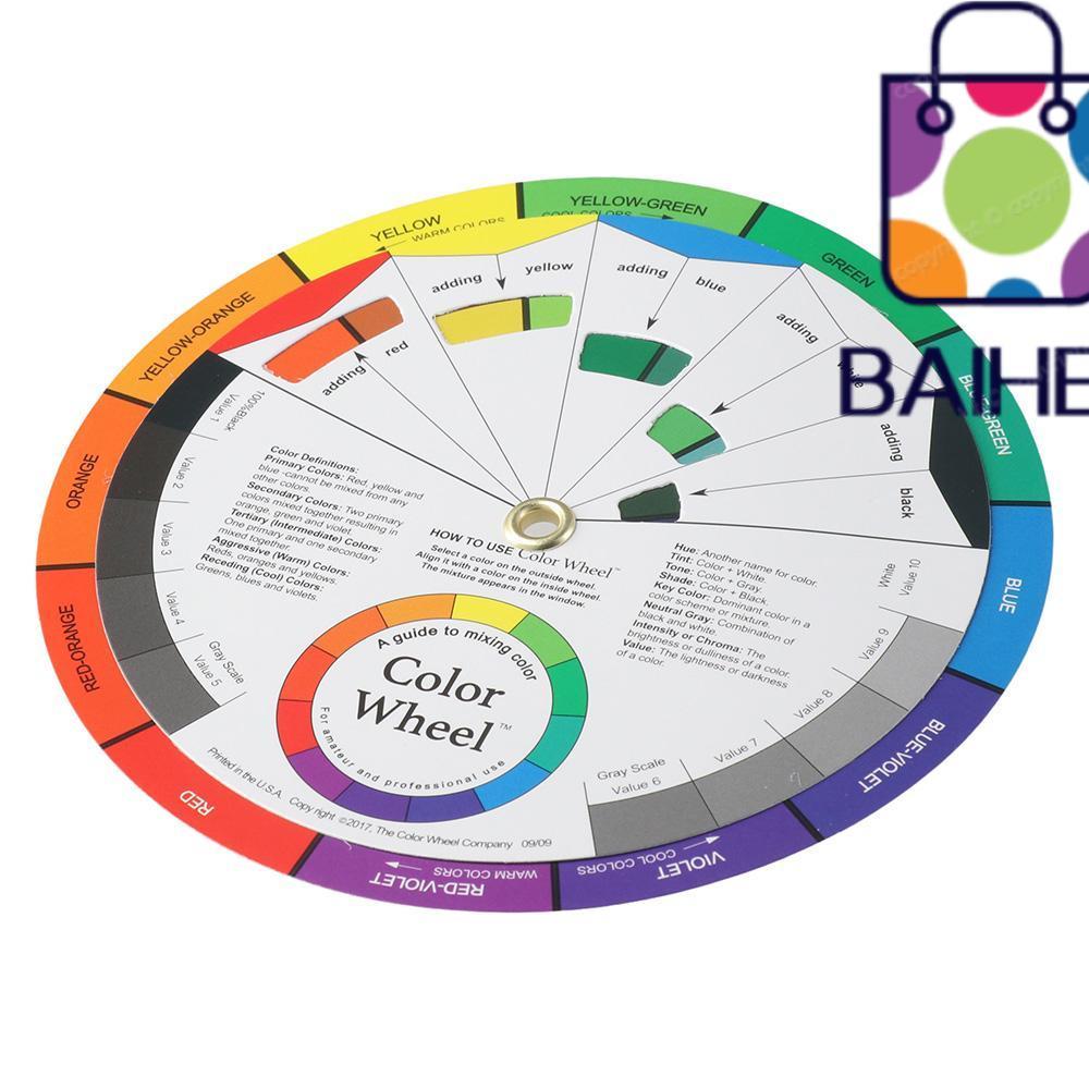 BAIHEE Color Wheel Card, 14cm Color Color Spectrum, Chromatic Circle ...