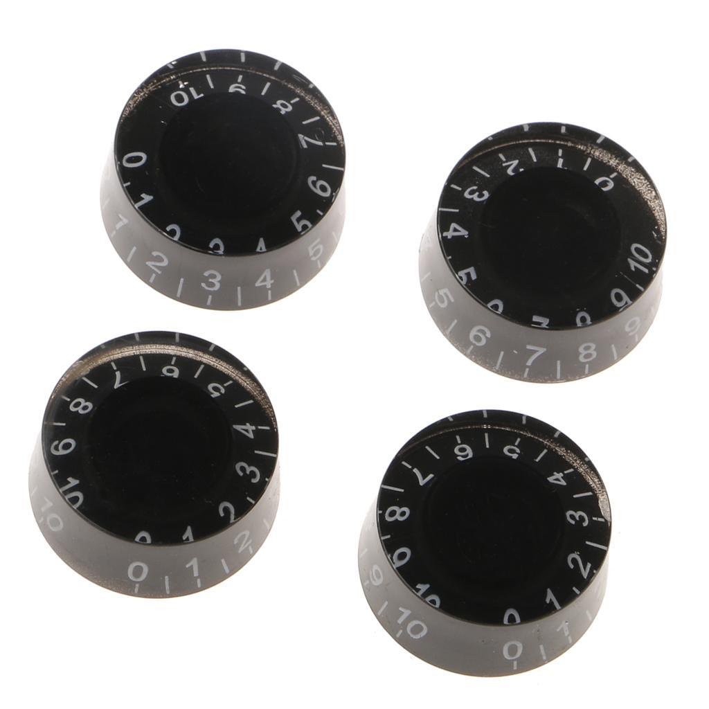 [Simhoa21] 4pcs Black Speed Volume Tone Control Knobs for LP Les Paul ...