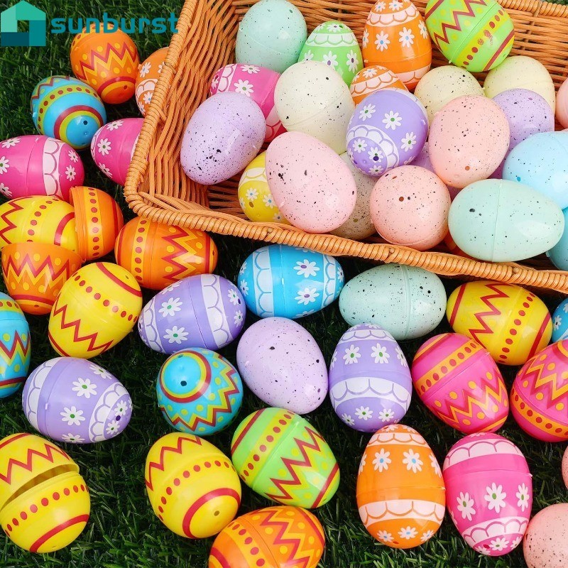 30-10Pcs Colorful Easter Eggs - Fillable Empty Eggshell - Easter Party ...