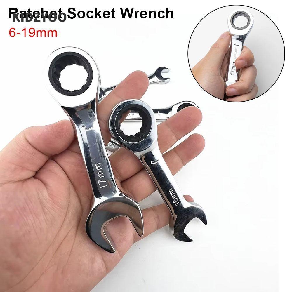 KIDZYOO 1Pcs Stubby Single Wrench, Reversible Combination 6-19mm ...