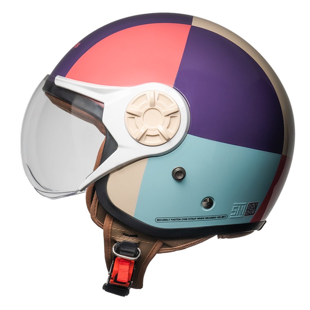 Cargloss YRH Hijab Retro Helm Half Face - Geometric Lucid Dream - Gambar 2