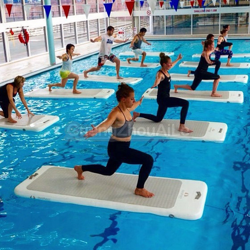 Inflatable Water Yoga Mat Gymnastics Mat Water Inflatable Dock Air ...