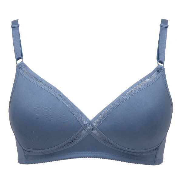 Lecien Good Choice cross mesh wireless bra (Sizes ABCD)(7412436W