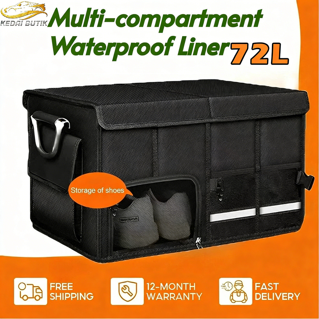 FLASH 72L Car Multipurpose Box [Independent Compartment] Kotak ...