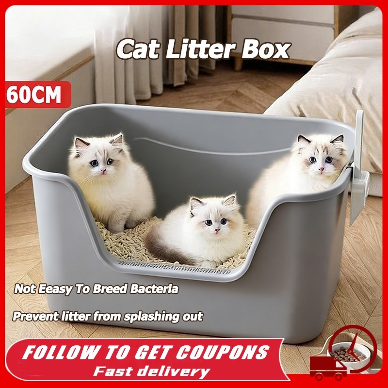 Cat Litter Box Extra Large Low Entry Fits 2 3 Cats