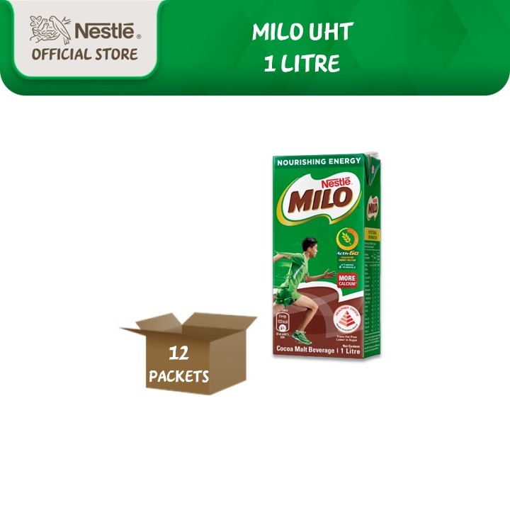[Carton] MILO UHT Chocolate Malt Packet Drink (1 Litre) | Shopee Singapore