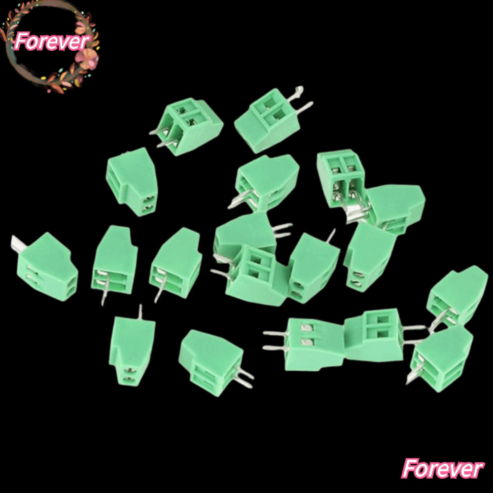 FOREVER 20PCS 2 Pin Terminal Block, 2.54mm Pitch Connectable PCB Mount ...
