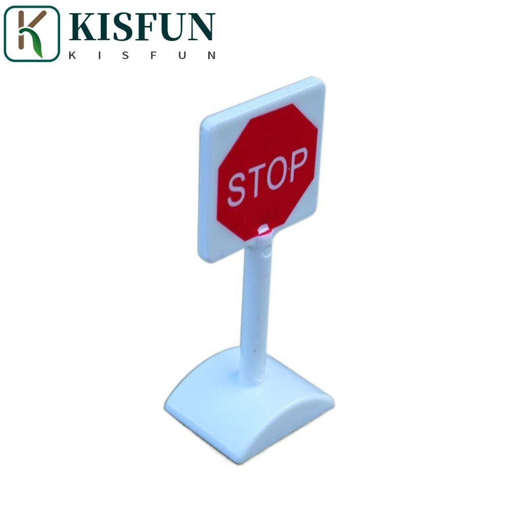 KISFUN Simulation City Road Signs, Model Toy Miniature Dollhouse Speed ...