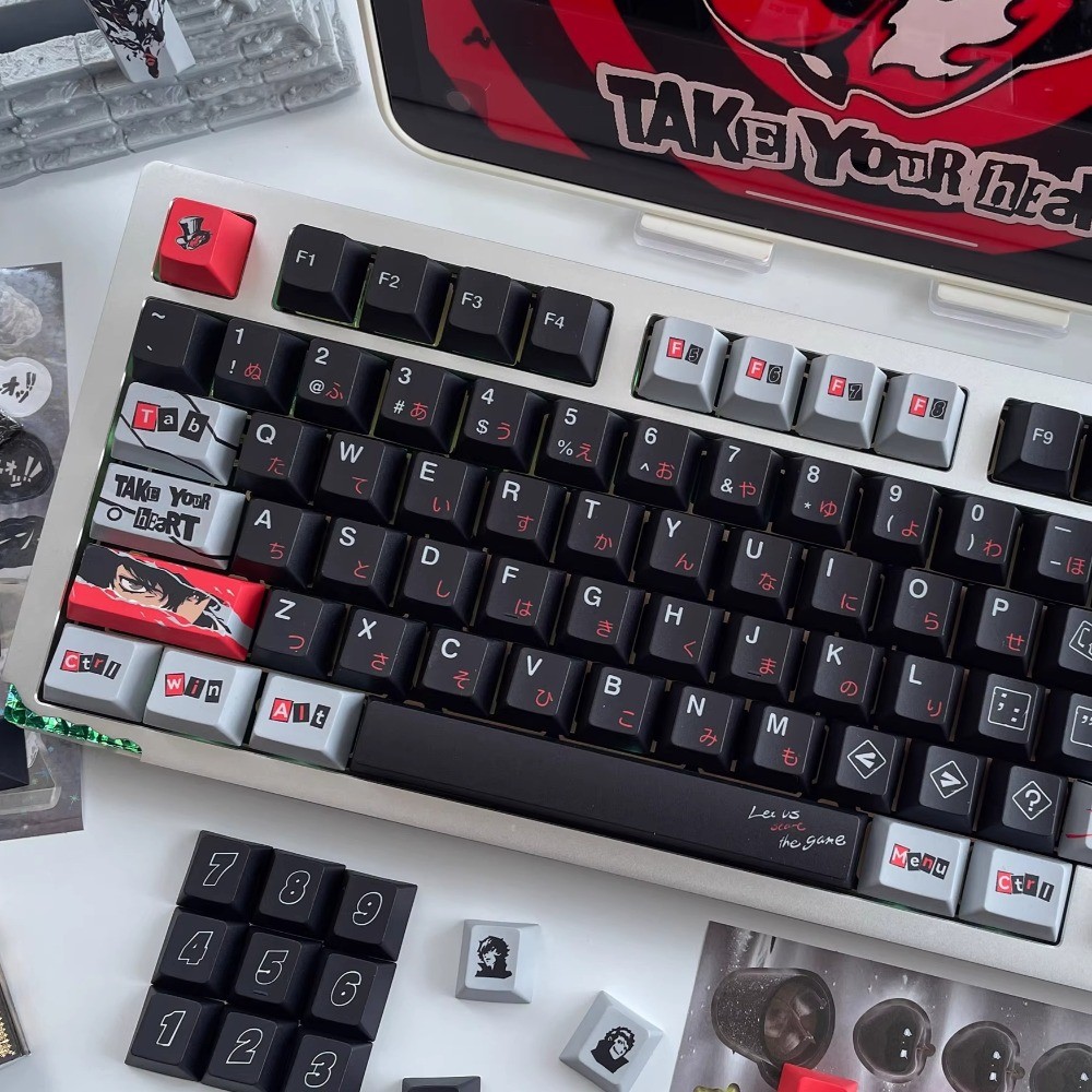 Persona 5 Keycaps 140 Keys Cherry Profile PBT Wooting Aula F75 ...
