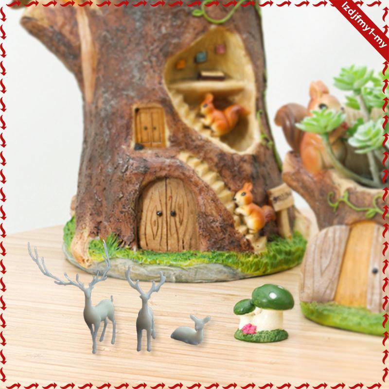 [leipupa] 3 Pieces Micro Landscape Deer Model Different Shapes Mini ...