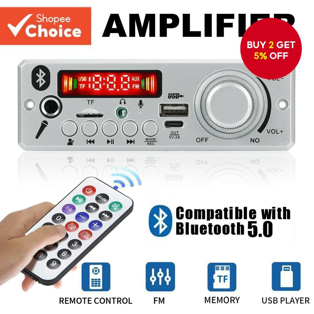 40W 80W Amplifier DIY MP3 module Board 6.5mm Microphone 12V Car MP3 ...