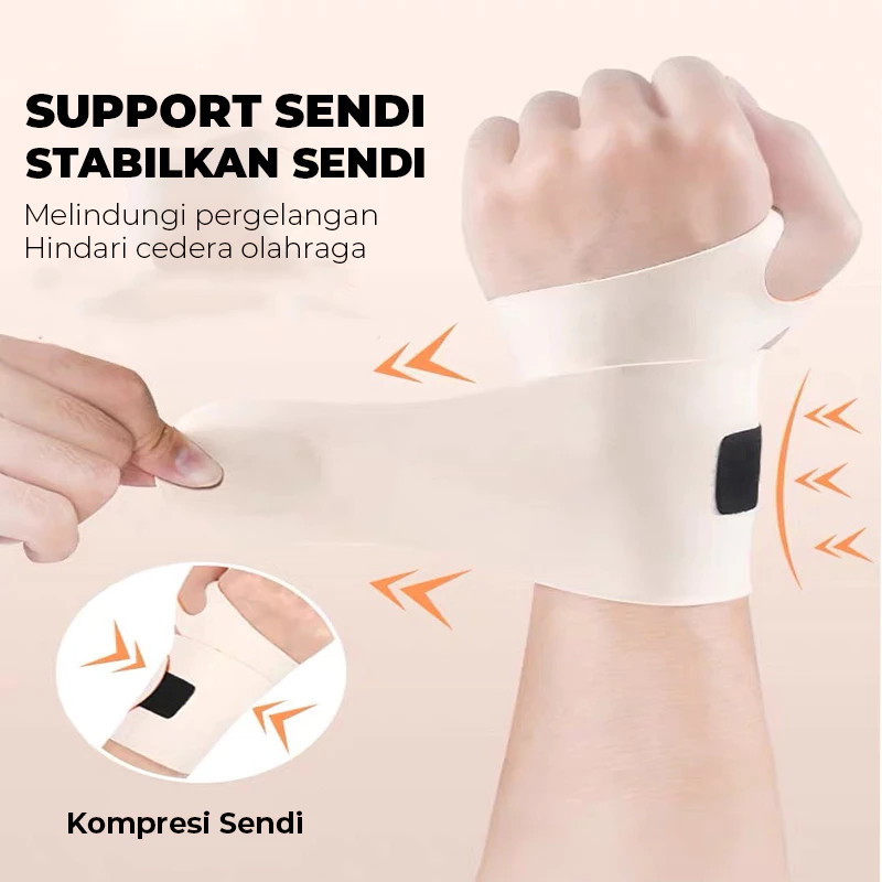 Hand Wristband Arm Wristband Perban Pelindung Lengan Tangan Cedera Bahan Kulit Bernafas - Gambar 4