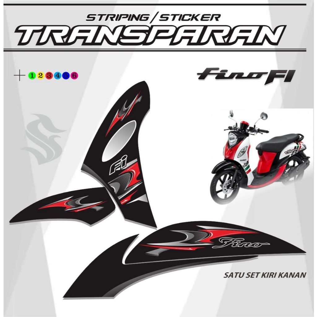 STICKER LIST VARIATION TRANSPARENT STICKER FINO FI STRIPING CLEAR ...