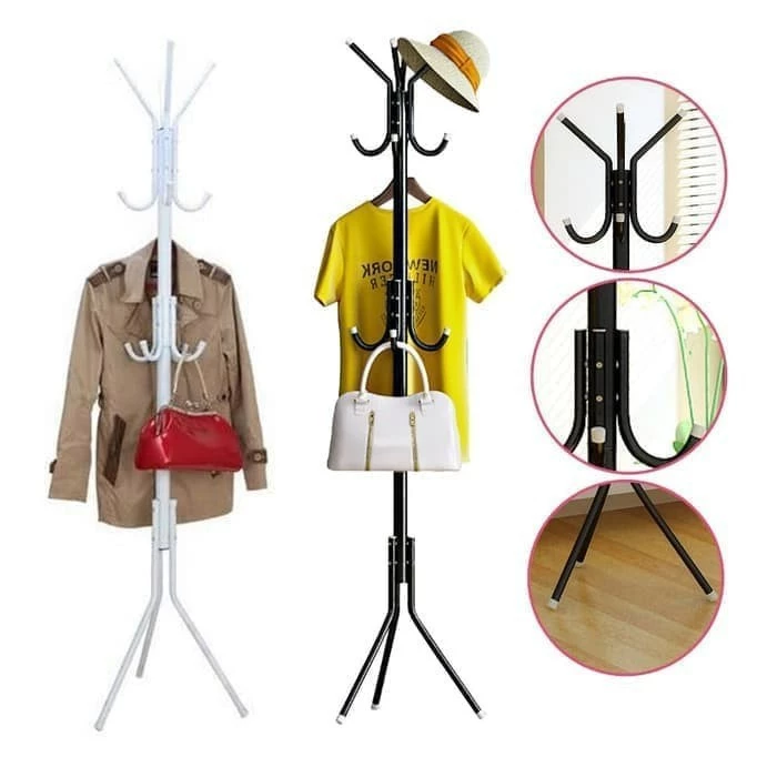 GANTUNGAN BERDIRI STAND HANGER MULTIFUNGSI TEMPAT TAS/TOPI/BAJU - Gambar 3