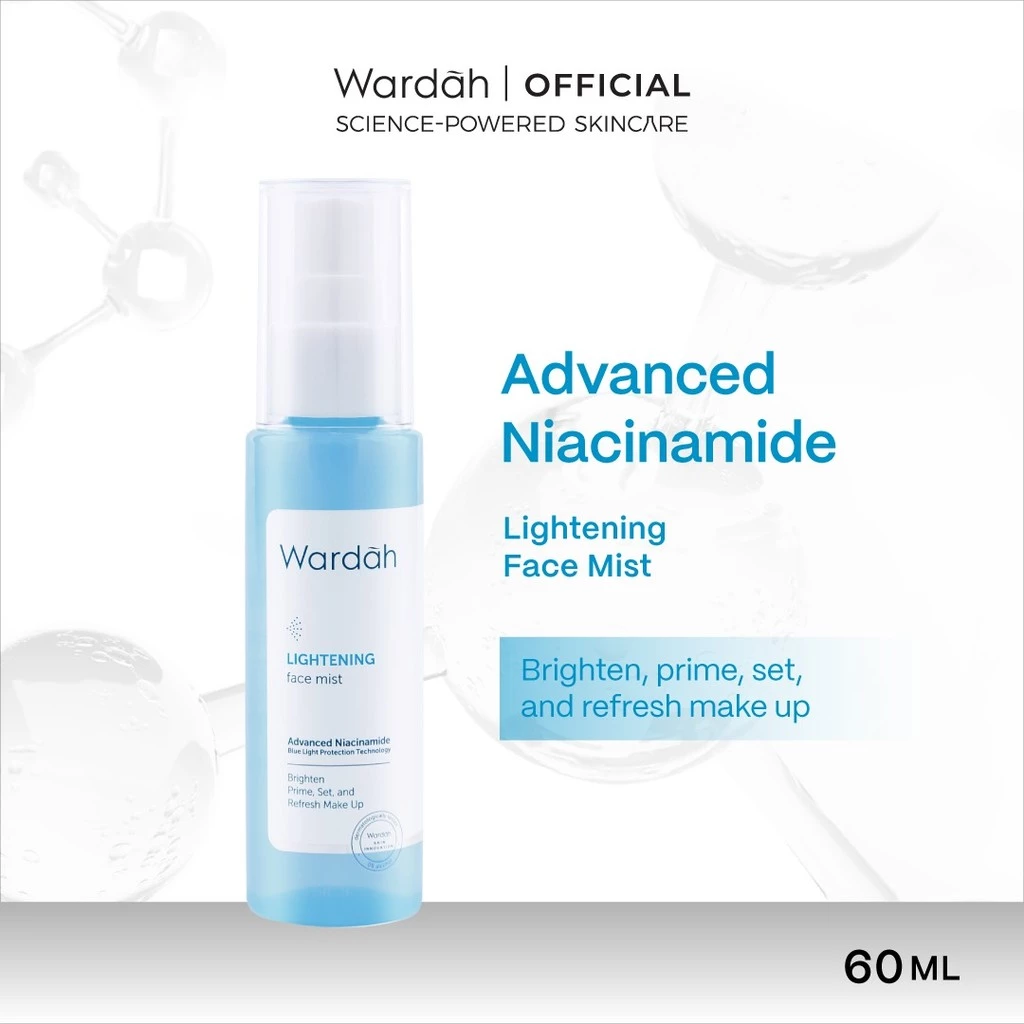 WARDAH Lightening Series Lengkap - Mencerahkan Kulit, Menyamarkan Bekas Jerawat, Advanced Niacinamide - Micellar Gentle Wash, Whip Facial Foam, Oil-Infused Micellar Water, Cleansing Milk, Blue Clay Mask, Face Mist, Toner, Gentle Exfoliator - Skincare - Gambar 3
