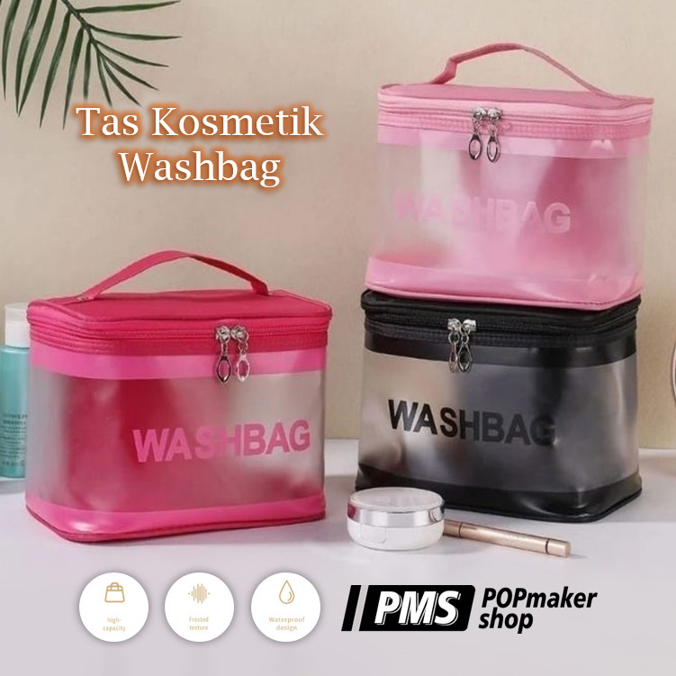 POPmaker shop Tas Kosmetik H558 - Washbag / Makeup Bag Organizer untuk Wanita, Kotak Cosmetic Portable, Praktis & Multifungsi untuk Travel dan Sehari-hari COD
