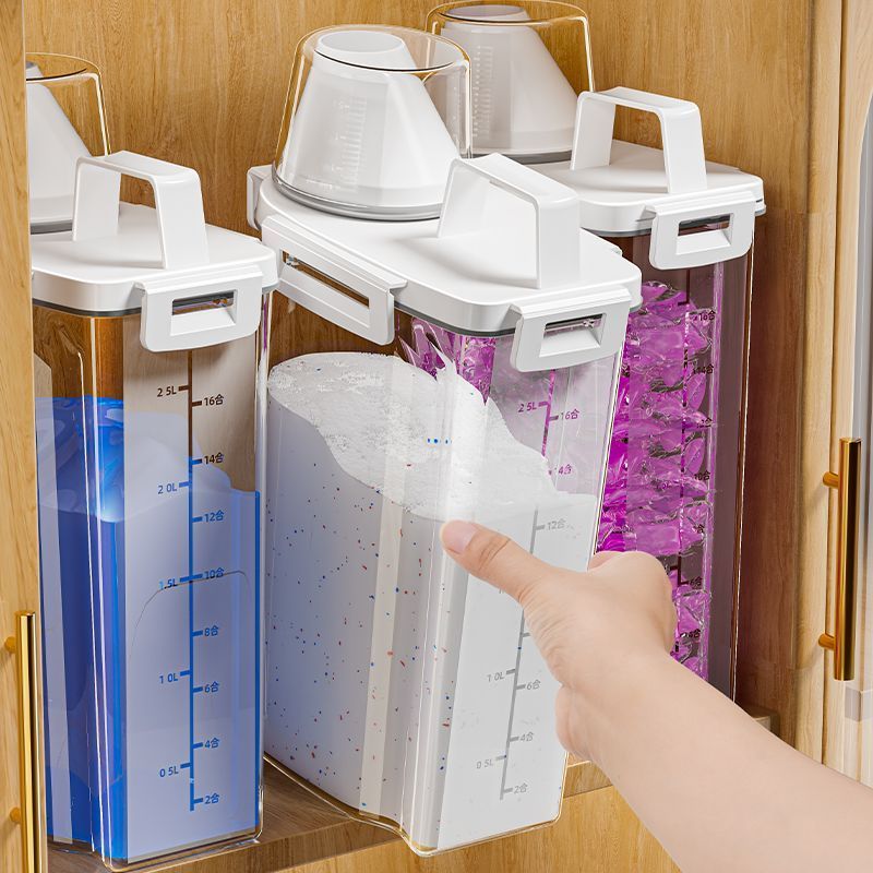 [in stock] Large-capacity laundry detergent storage box, household ...