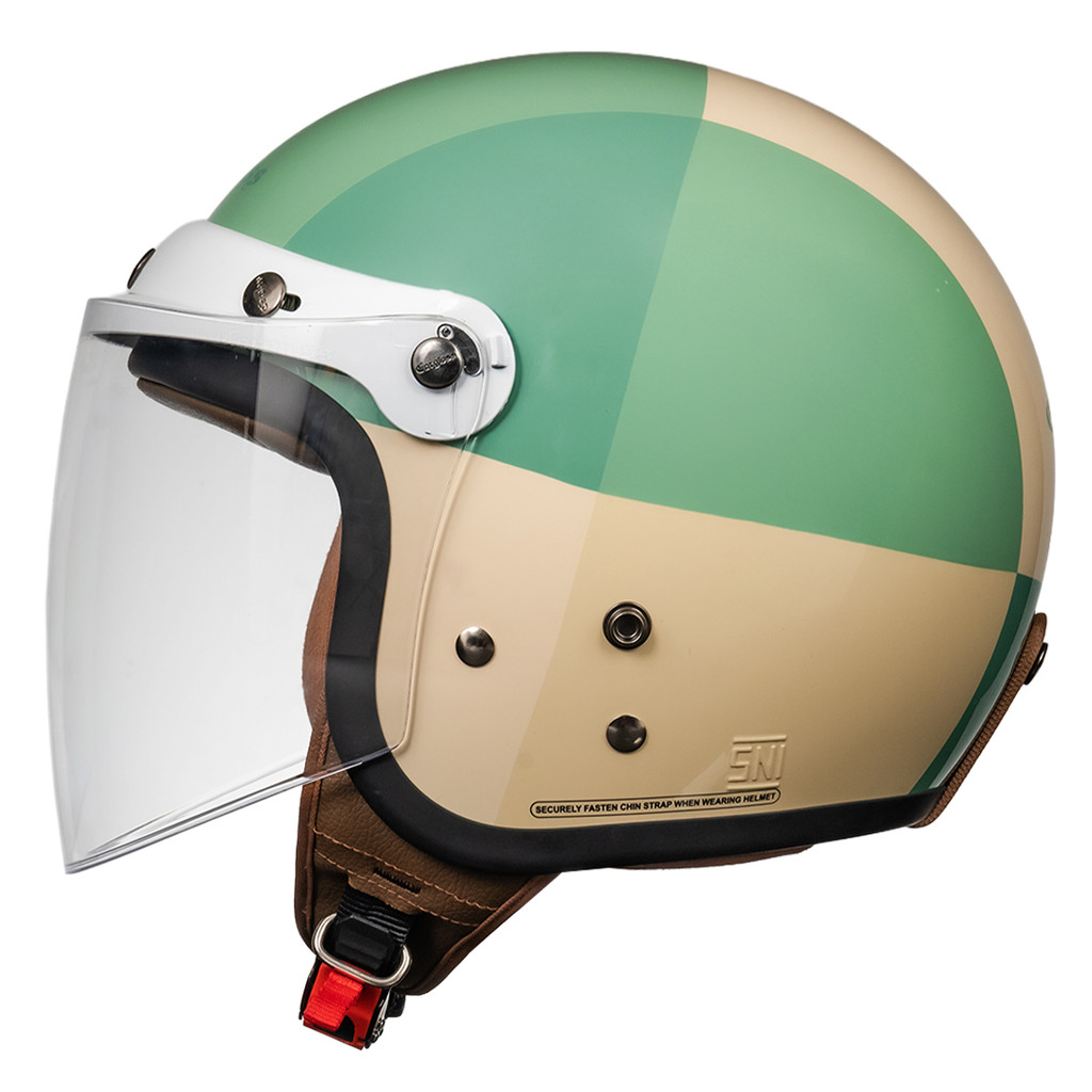 Cargloss CFH Hijab Retro Helm Half Face - Geometric Forest Dust - Gambar 3