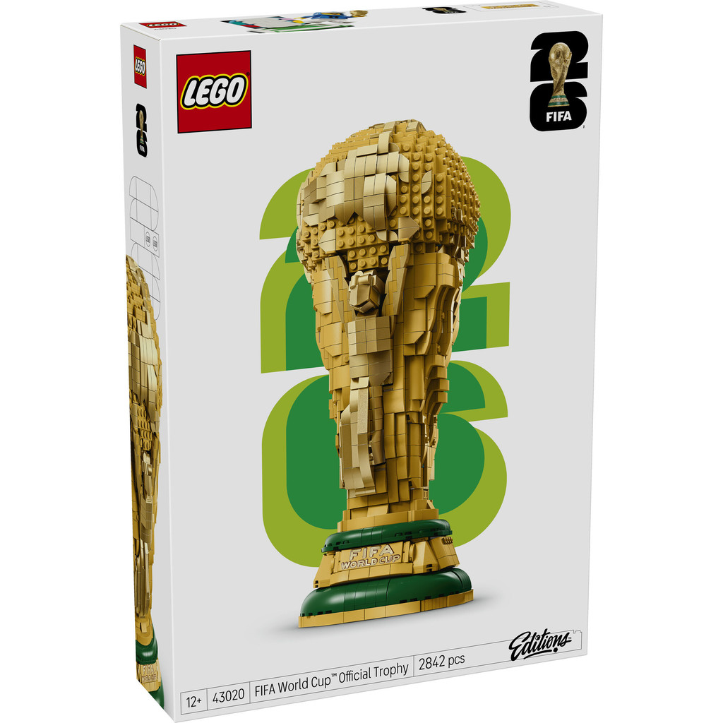 LEGO Editions Football 43020 FIFA World Cup Official Trophy (2842 Pieces), FIFA World Cup 2026 Collection, Mainan Anak Laki-Laki, Mainan Block, Block - Gambar 4