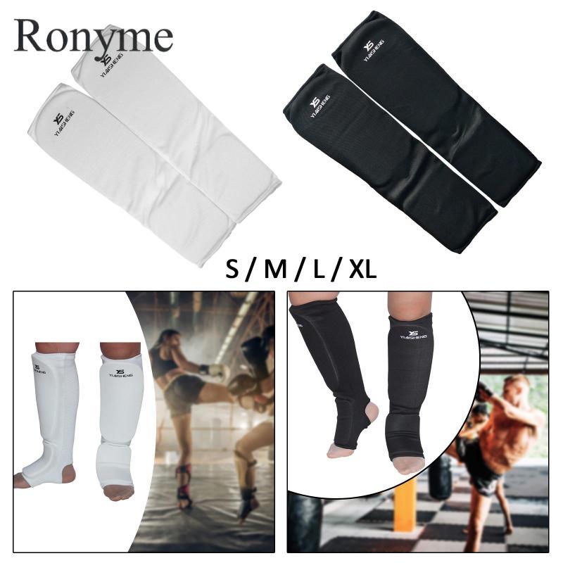 Ronyme Kickboxing Shin Instep Guards Karate Shin Guards Boxing Gear ...