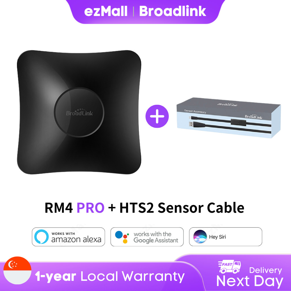 BroadLink RM4 Pro Universal Remote - Wi-Fi Smart Hub For IR & RF Devices, Works With Alexa & Google Home