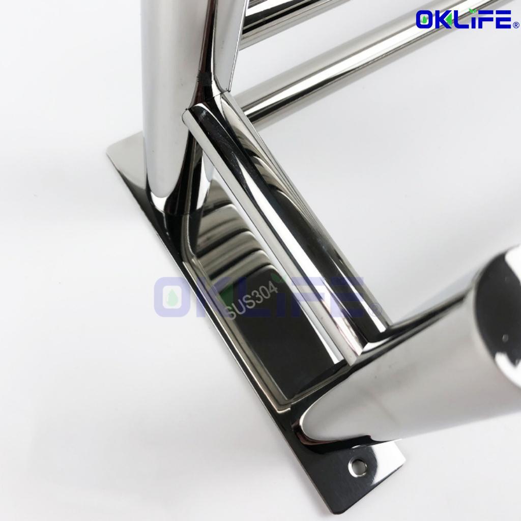 Wall Mounted 304 Stainless Steel Towel Rack Multi-layer Bathroom Shelf with Towel Bar for Hotel & Home view 8