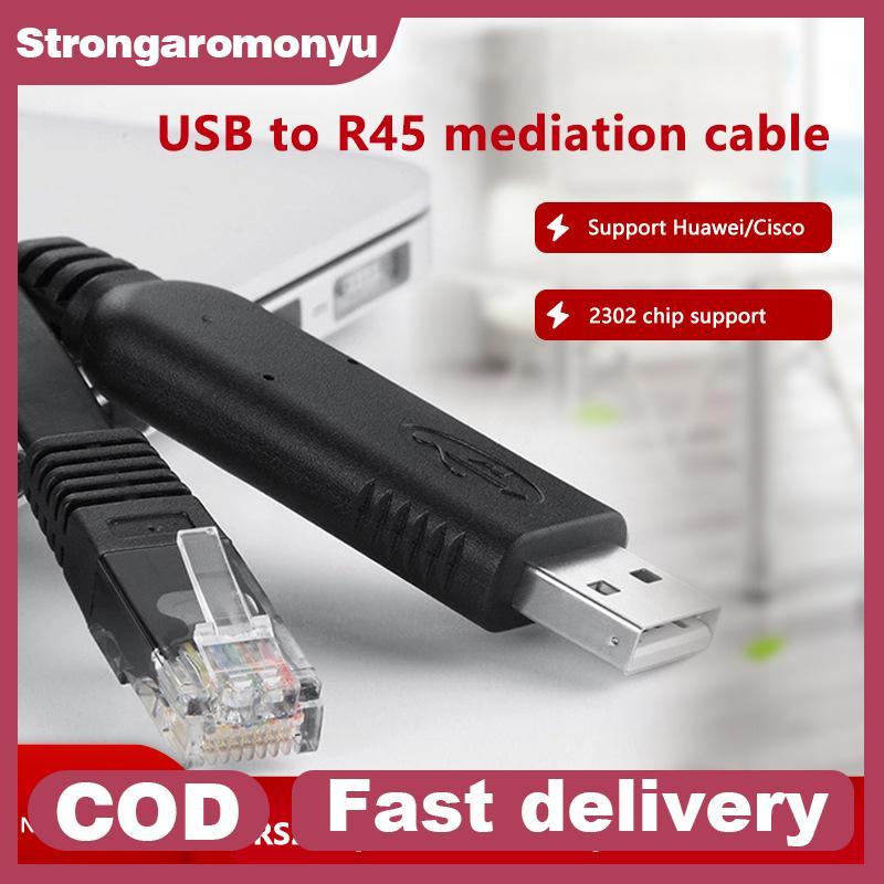 strongaromonyu 1.5m 1.8m USB To RJ45 Console Cable RS232 Serial Adapter ...