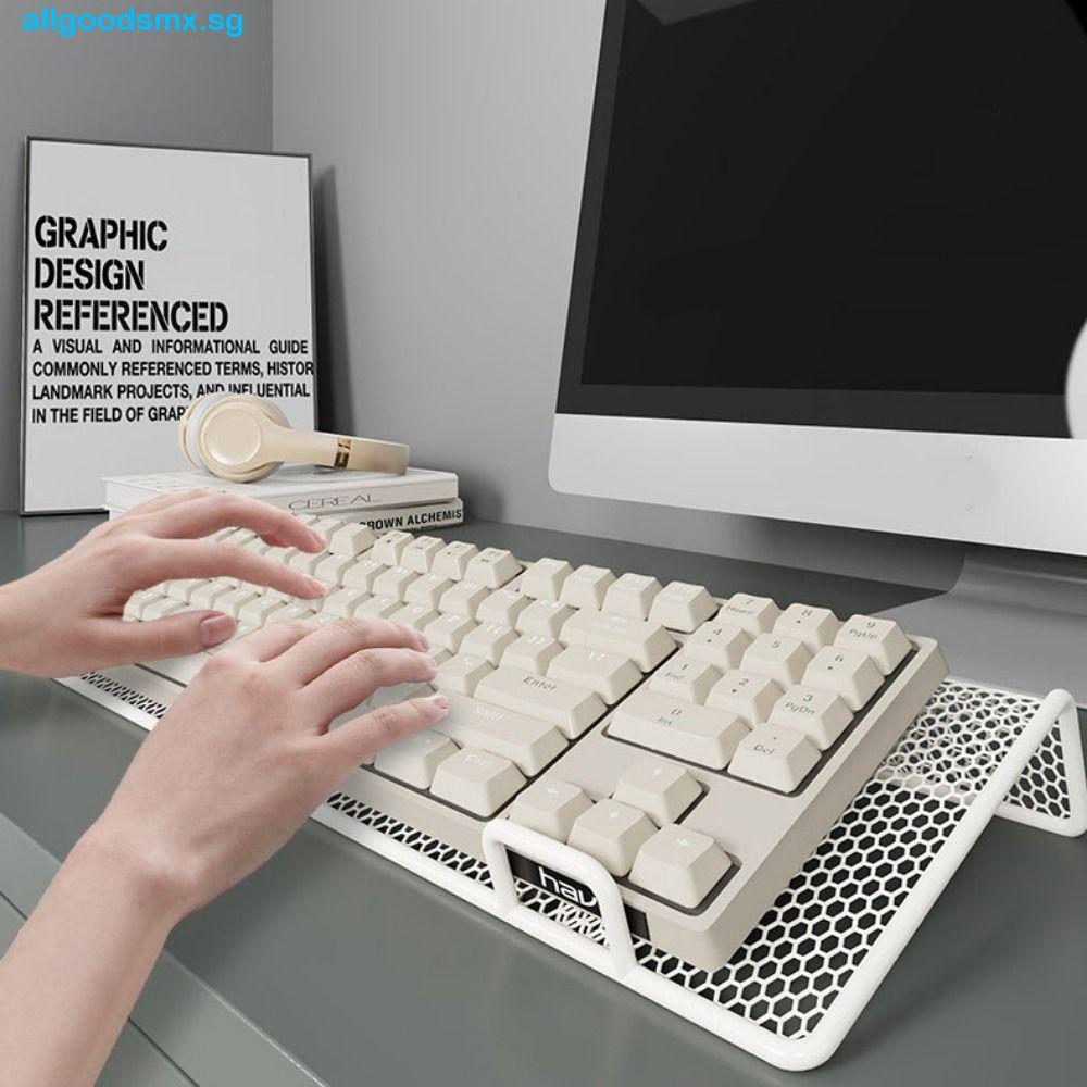 ALLGOODS Computer Keyboard Stand, Tilt Lift Wire Mesh Keyboard Riser ...