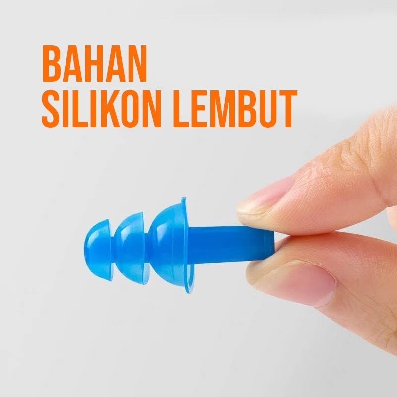 Penutup Telinga dan Hidung Berenang Silikon Premium Anti Air Nyaman Dipakai untuk Anak dan Dewasa Cocok Kolam Renang Laut dan Danau - Gambar 3