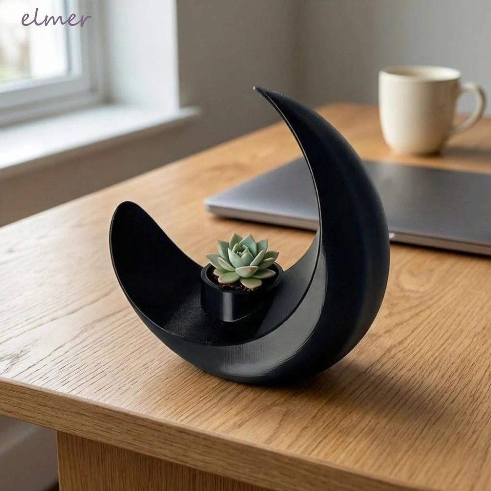 ELMER 3D Printed Moon Vases, Modern Decorative Moon-Shaped Flower Pots ...
